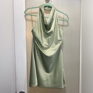 Open Back Halter Dress in Sage - Size L